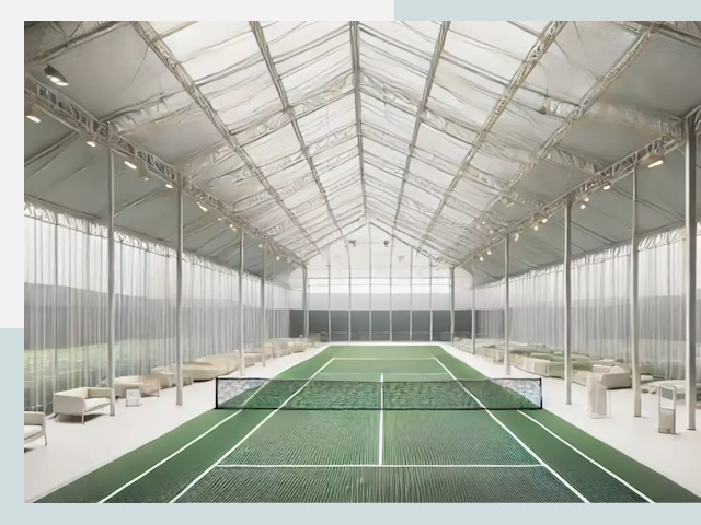 Строительство теннисных кортов в Лангепасе