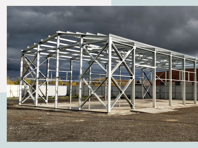 Двускатные ангары в Лангепас от 606 руб. за квадрат